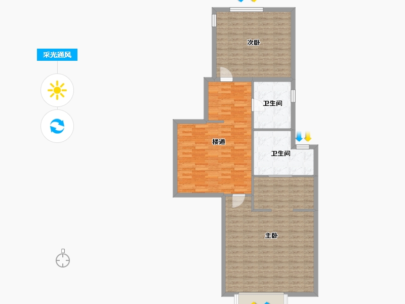 江苏省-苏州市-东原千浔-99.56-户型库-采光通风