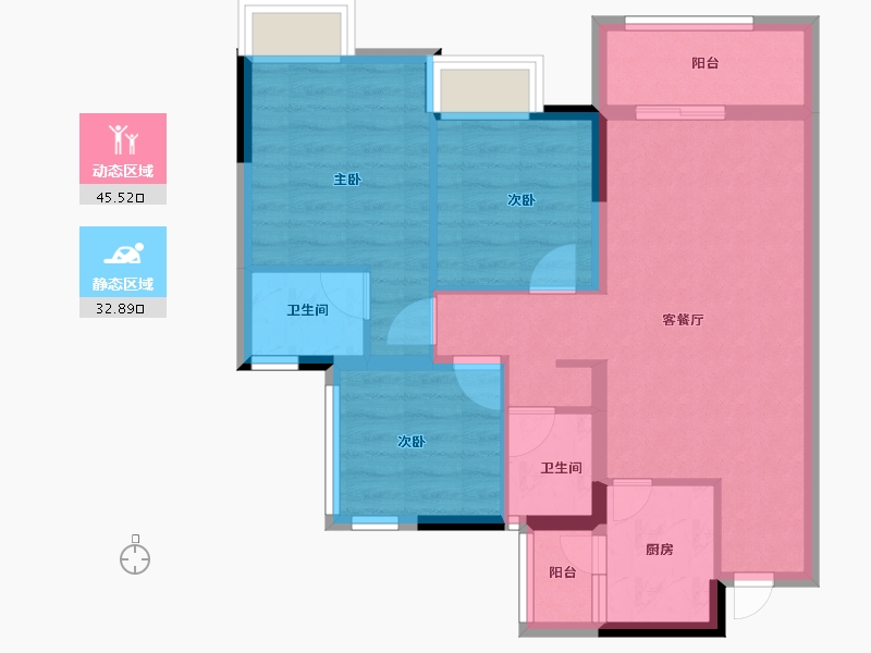 四川省-内江市-和喜紫宸大院-69.18-户型库-动静分区