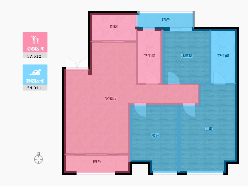 江西省-上饶市-玉山高铁未来城-97.60-户型库-动静分区