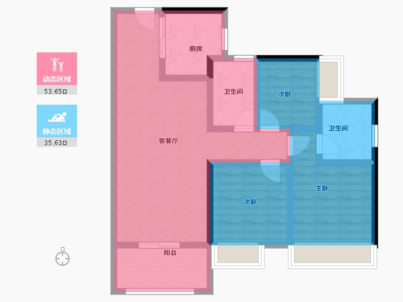 广东省-阳江市-美的未来中心-78.16-户型库-动静分区