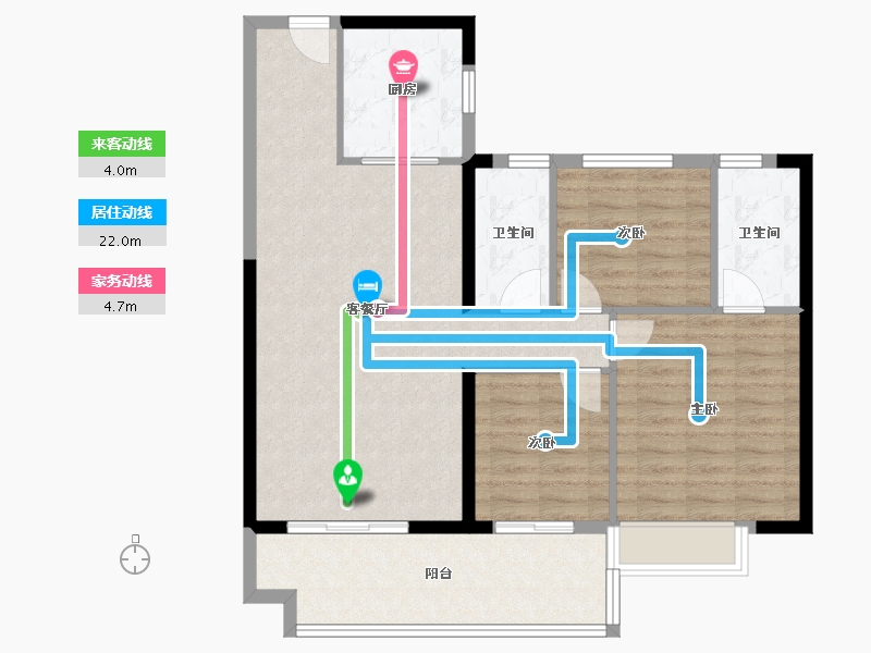 江西省-九江市-碧桂园联发·浔阳府-94.39-户型库-动静线