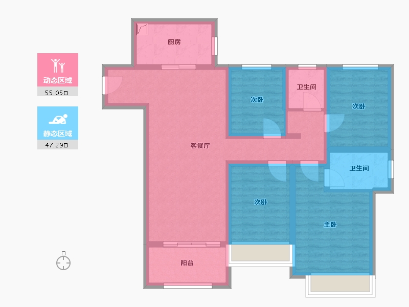 河南省-许昌市-雅居乐国际花园-97.00-户型库-动静分区