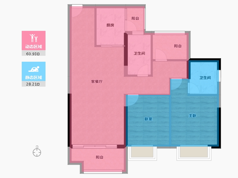 广东省-梅州市-融创奥园玖珑台-79.96-户型库-动静分区