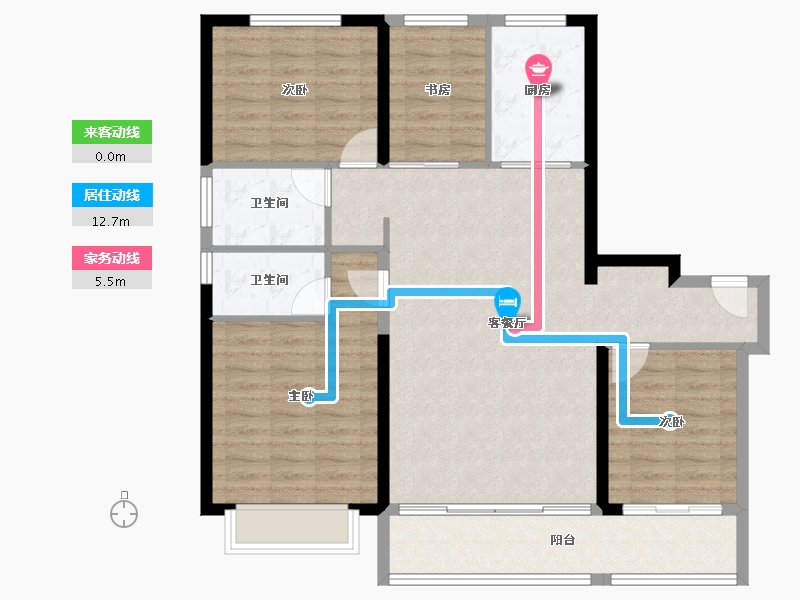 甘肃省-武威市-天祝碧桂园-104.94-户型库-动静线