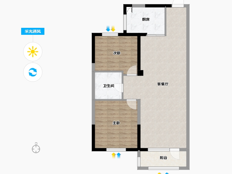 辽宁省-葫芦岛市-宏达翰林苑-81.54-户型库-采光通风