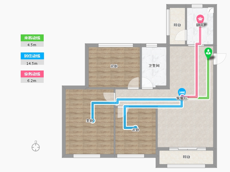 辽宁省-盘锦市-富盈·海滨新城-81.56-户型库-动静线