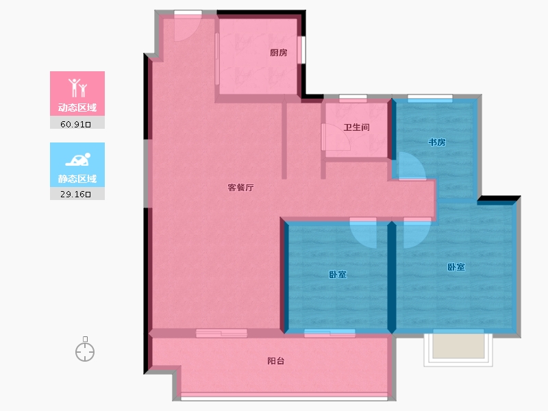 江苏省-泰州市-水岸嘉苑-80.01-户型库-动静分区