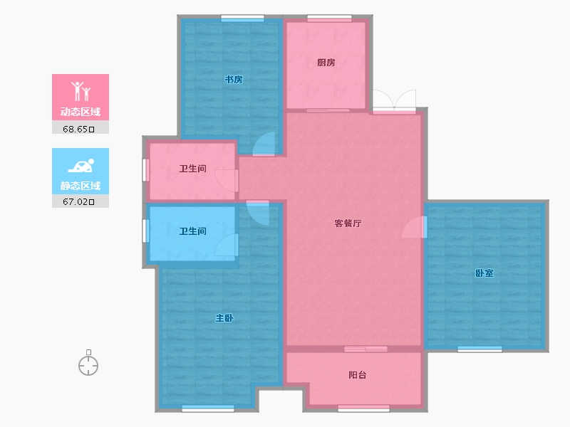 山东省-济宁市-泗水立国如意花园小区-123.00-户型库-动静分区