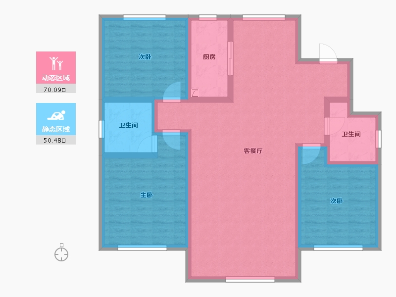 辽宁省-盘锦市-纳帕溪谷·瑞府-108.00-户型库-动静分区