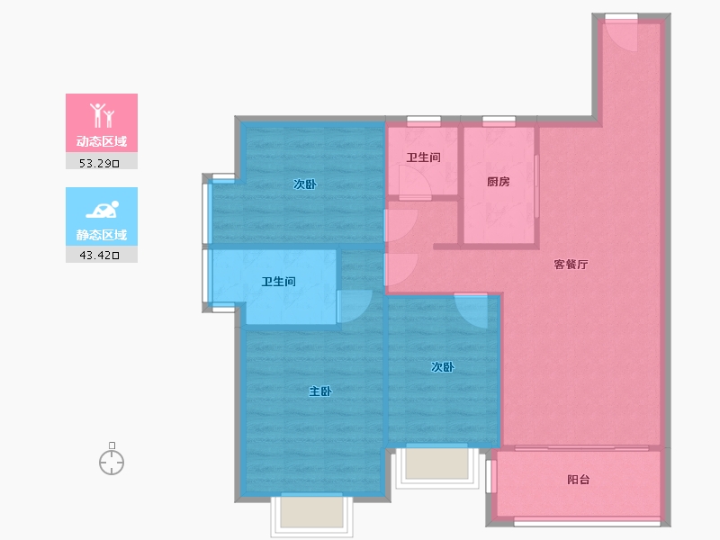 云南省-昆明市-润城5区-93.00-户型库-动静分区