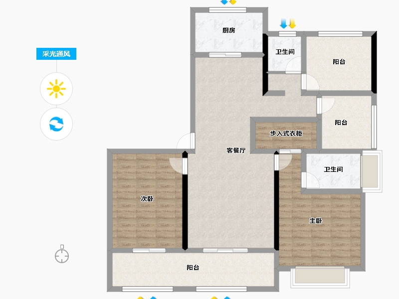 江苏省-常州市-常发珑玥-121.25-户型库-采光通风