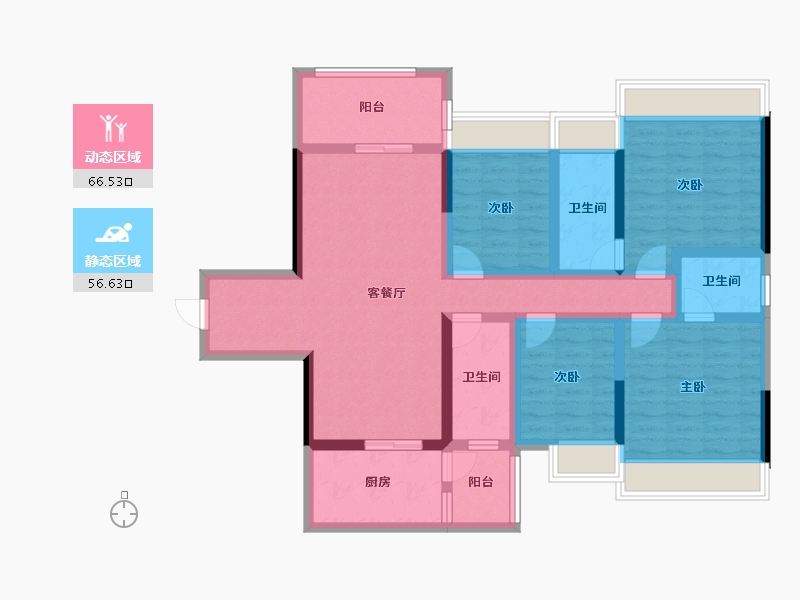 广东省-阳江市-宏强时代四期珺悦-107.66-户型库-动静分区