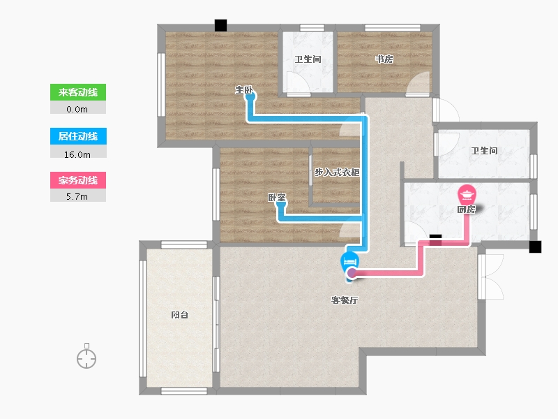 福建省-龙岩市-客都汇·金岸佳园-108.09-户型库-动静线