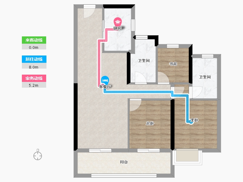 湖北省-武汉市-招商·武汉城建未来中心-77.76-户型库-动静线