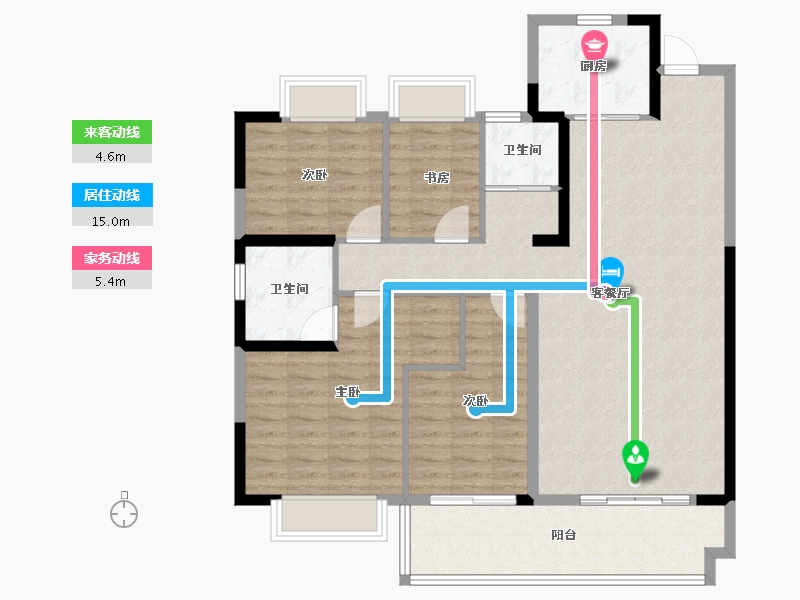 江西省-九江市-碧桂园联发·浔阳府-112.00-户型库-动静线