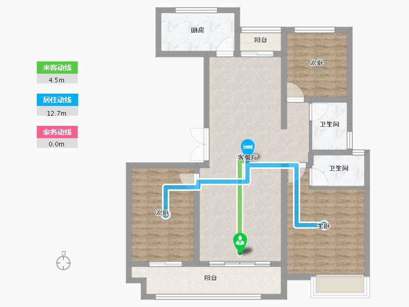 山东省-临沂市-房源·金域上府-96.66-户型库-动静线