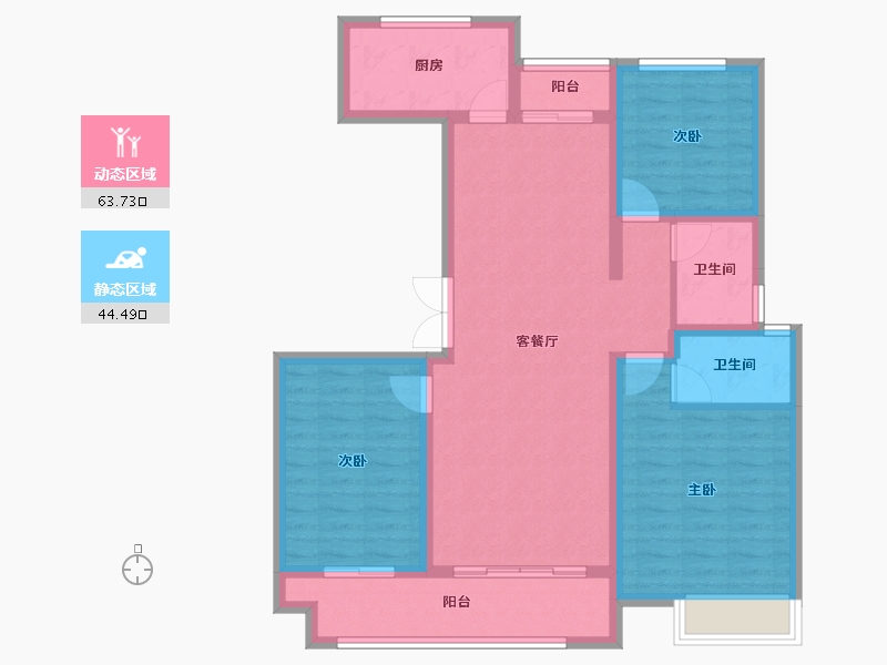 山东省-临沂市-房源·金域上府-96.66-户型库-动静分区