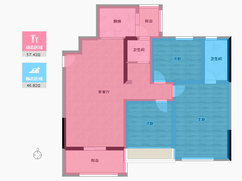 四川省-遂宁市-江山原筑-92.12-户型库-动静分区