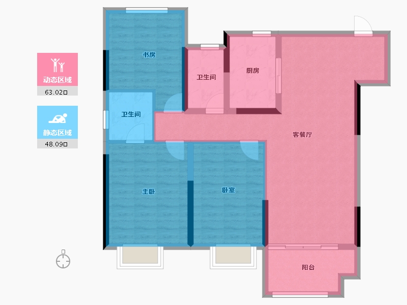 安徽省-巢湖市-明发和城首府-100.00-户型库-动静分区