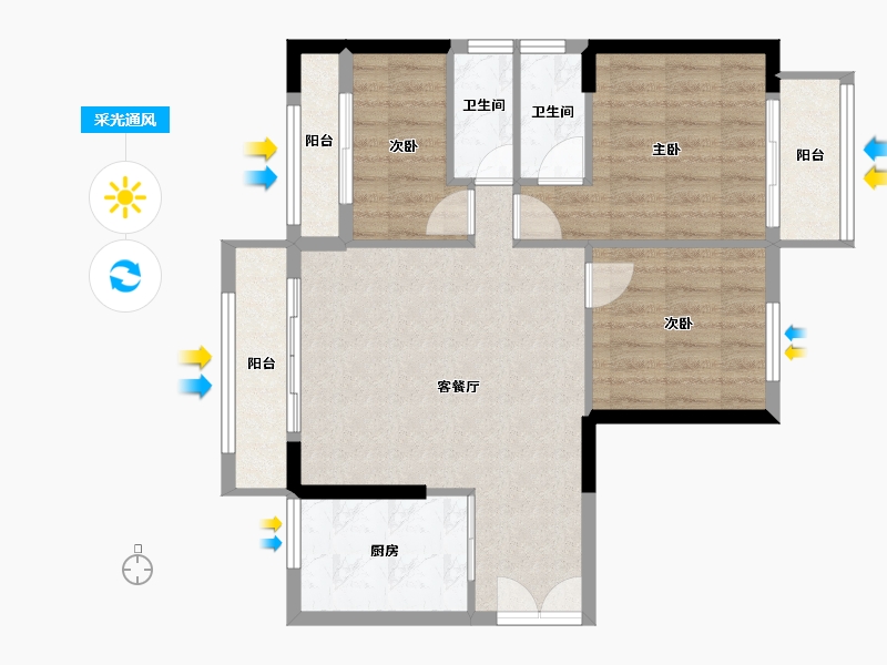 福建省-莆田市-塘宁湾优盘-74.07-户型库-采光通风