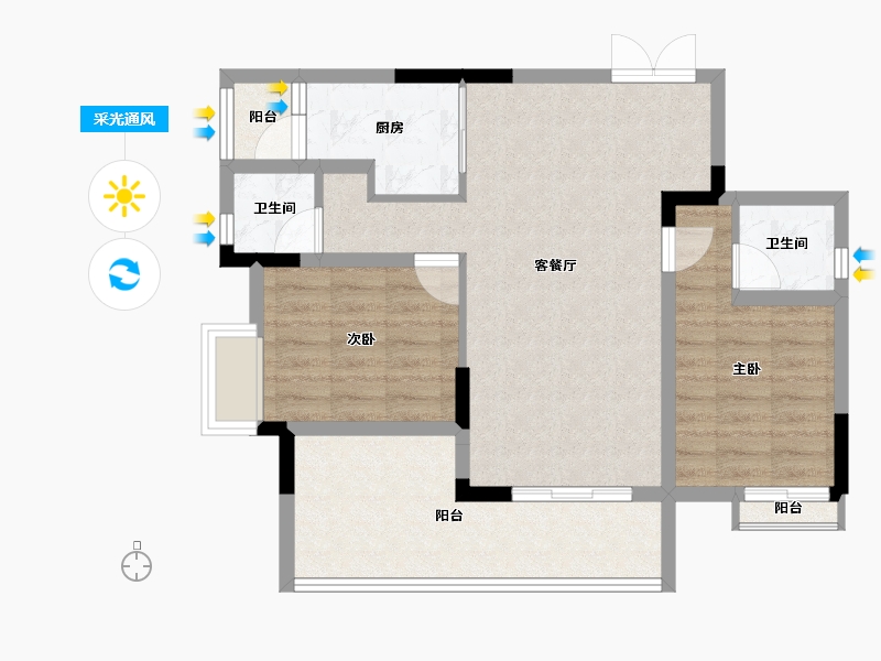 贵州省-铜仁市-仁山公园-74.58-户型库-采光通风