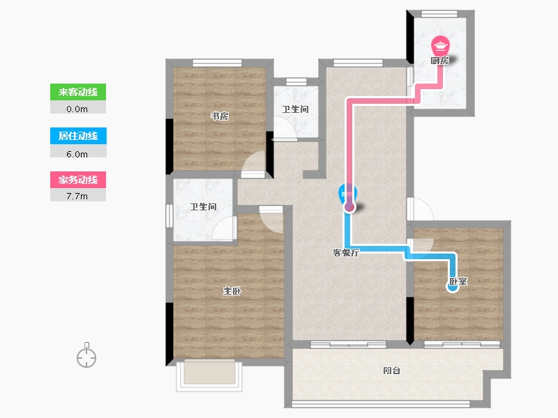 安徽省-巢湖市-明发和城首府-96.98-户型库-动静线