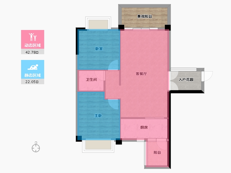 广西壮族自治区-防城港市-鹏轩瑞海尚都-68.61-户型库-动静分区