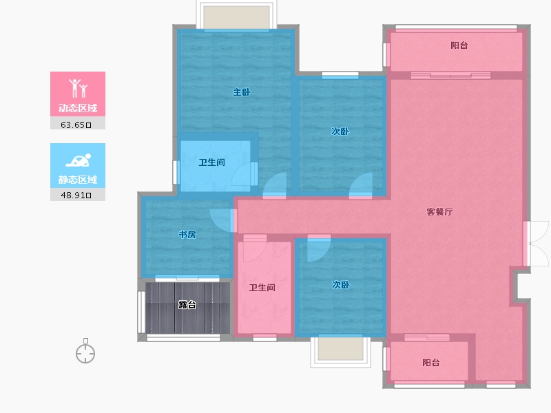 贵州省-黔西南布依族苗族自治州-吉塬南城水乡-104.40-户型库-动静分区