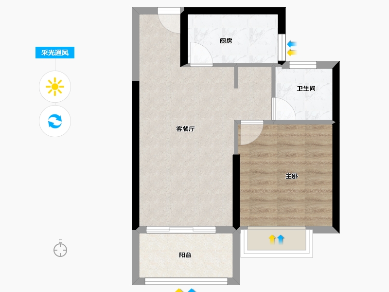 广西壮族自治区-防城港市-防城港恒大悦澜湾-49.65-户型库-采光通风