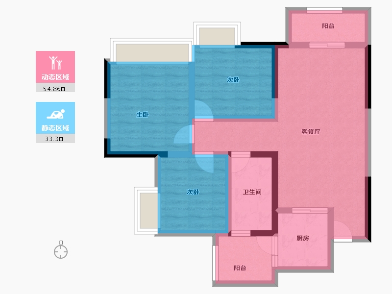 四川省-遂宁市-正泰·江湾国际-77.40-户型库-动静分区