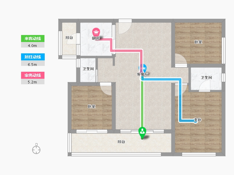 四川省-雅安市-正黄金域华府-81.60-户型库-动静线