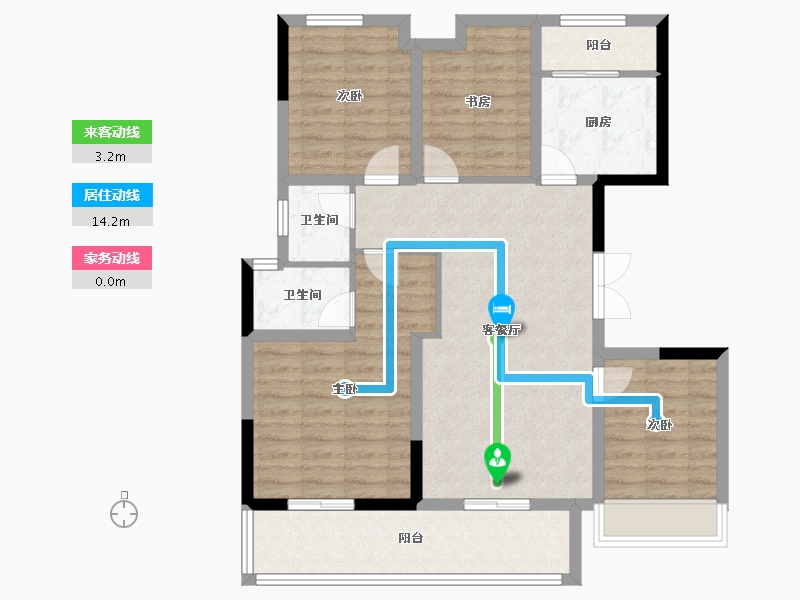 四川省-遂宁市-江山原筑-96.41-户型库-动静线