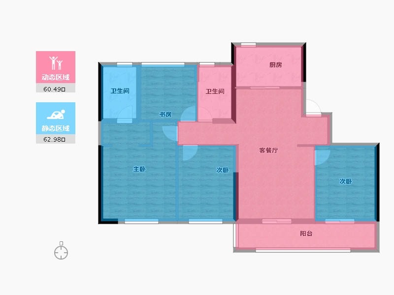 浙江省-温州市-远洋.世纪宸章-111.20-户型库-动静分区