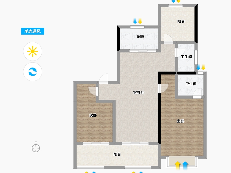 江苏省-常州市-常发珑玥-109.15-户型库-采光通风