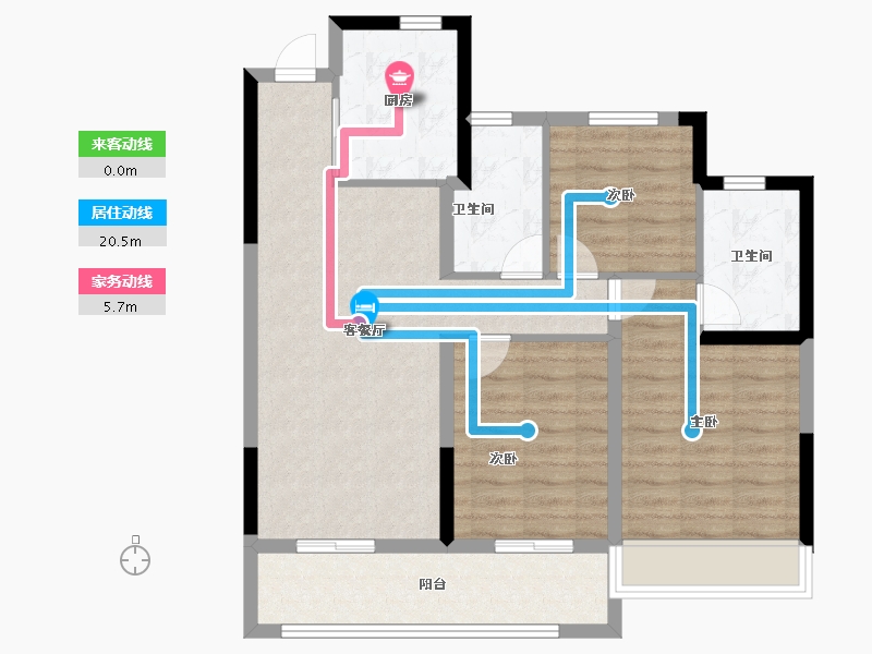 浙江省-温州市-新城旭辉未来海岸-82.40-户型库-动静线