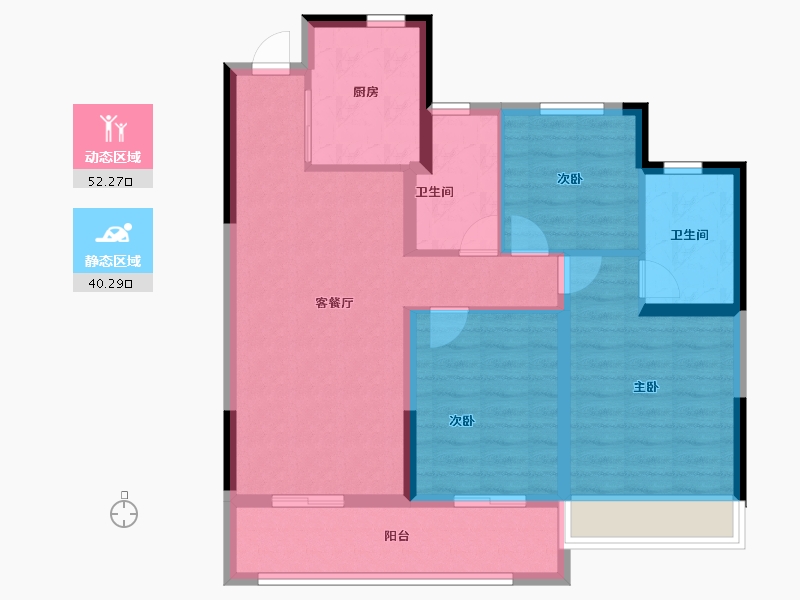 浙江省-温州市-新城旭辉未来海岸-82.40-户型库-动静分区