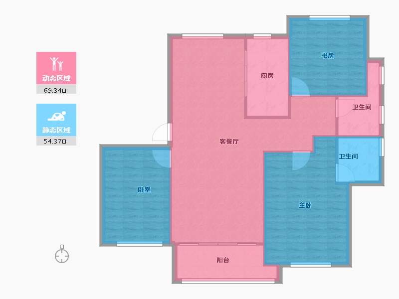 河南省-开封市-绿城·桃李春风-114.31-户型库-动静分区