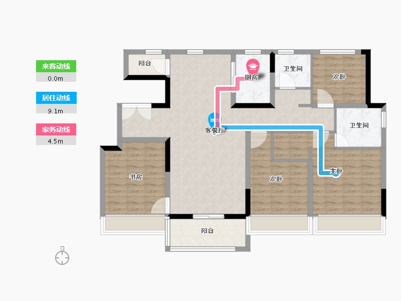 河南省-许昌市-融创观河宸院-114.41-户型库-动静线