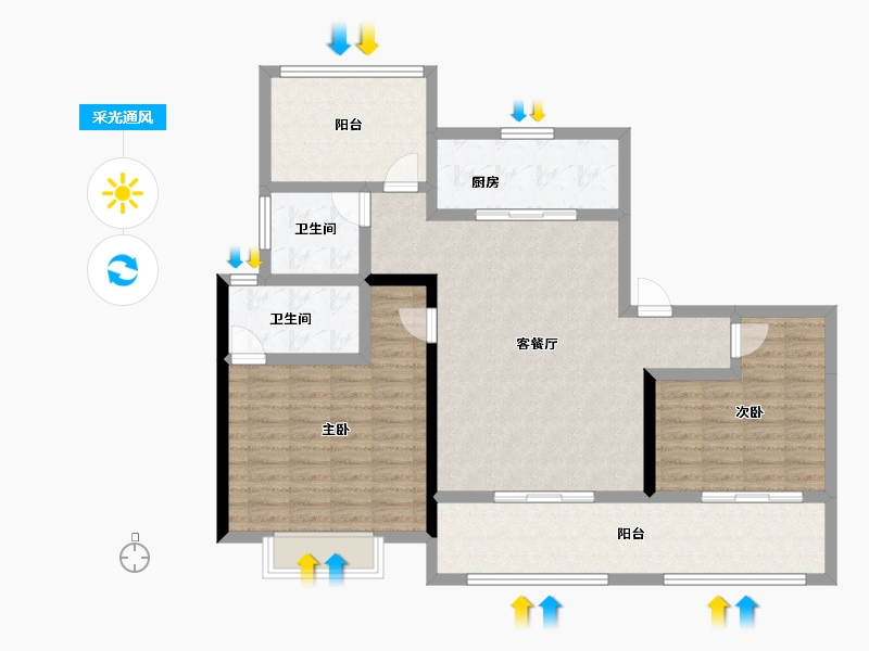 江苏省-常州市-常发珑玥-109.15-户型库-采光通风