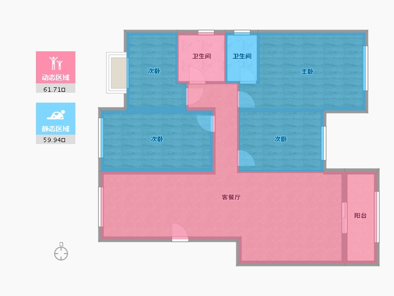 江西省-吉安市-名都花园-110.00-户型库-动静分区