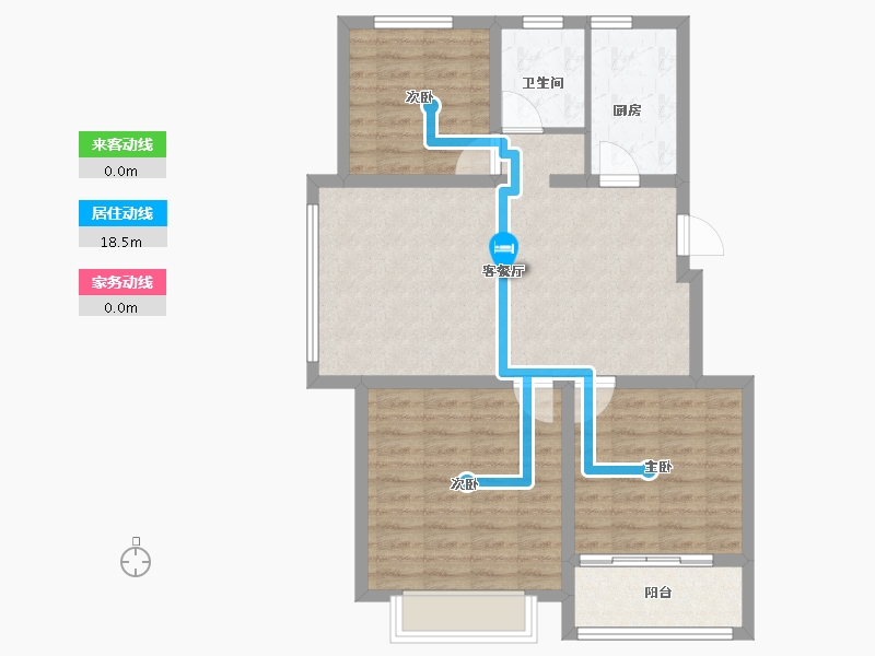 山东省-菏泽市-陶城怡景-83.62-户型库-动静线