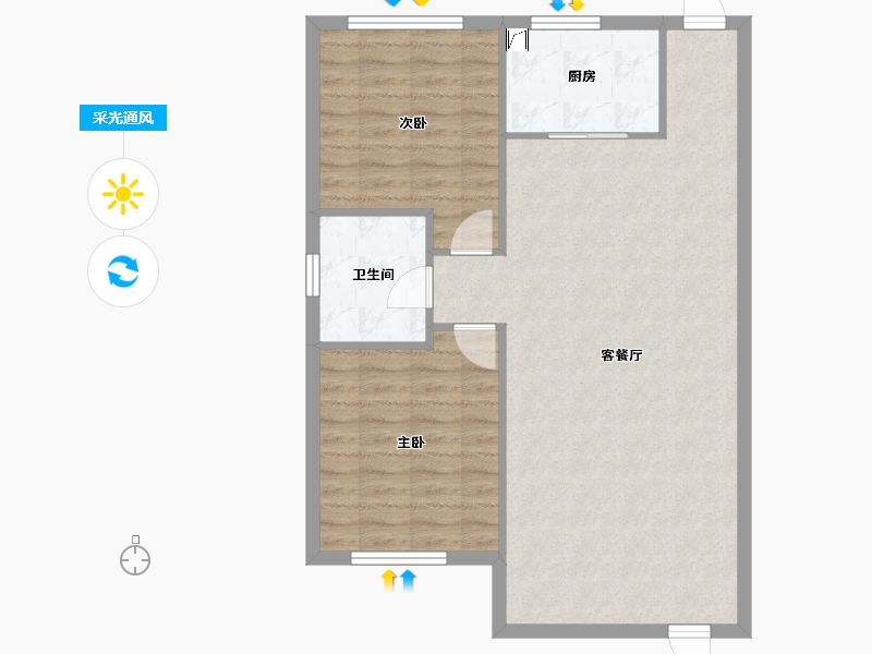 辽宁省-盘锦市-纳帕溪谷·瑞府-81.55-户型库-采光通风