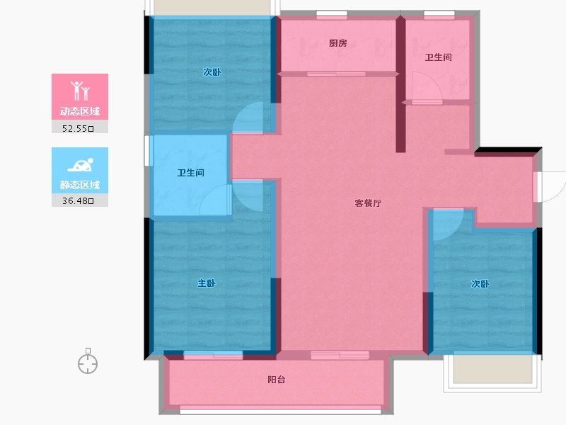 四川省-资阳市-优品道资溪学府-78.94-户型库-动静分区