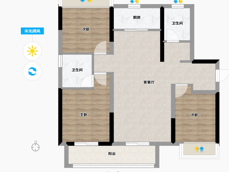 四川省-资阳市-优品道资溪学府-78.94-户型库-采光通风