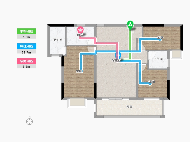 广东省-梅州市-熙和湾客天下-90.40-户型库-动静线