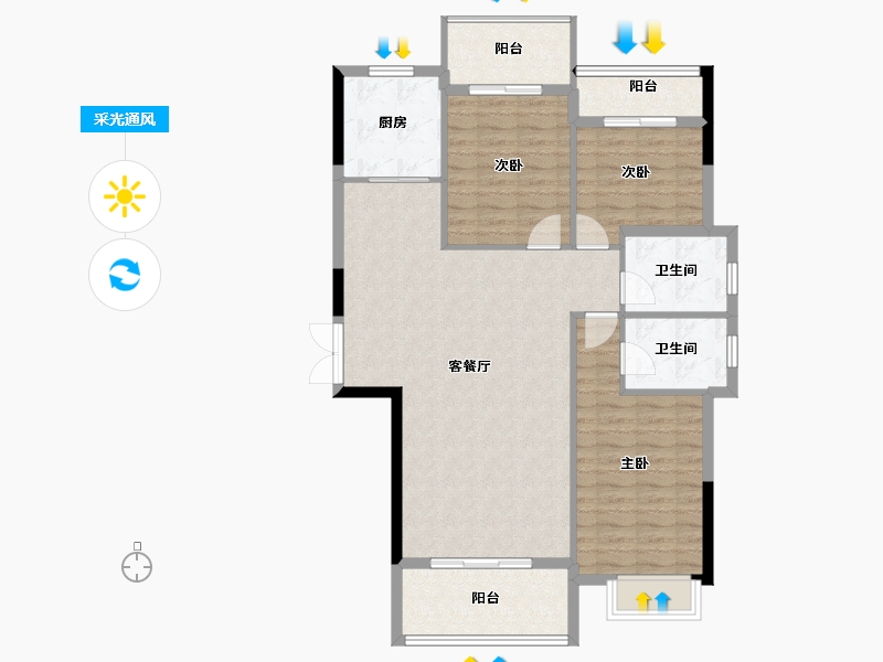 福建省-莆田市-塘宁湾优盘-105.48-户型库-采光通风