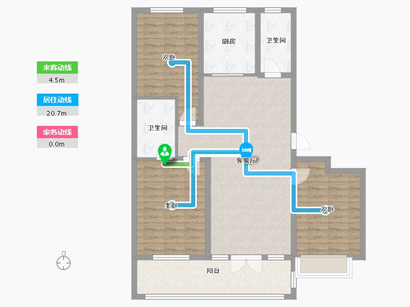 山东省-潍坊市-邦泰天璞-104.40-户型库-动静线