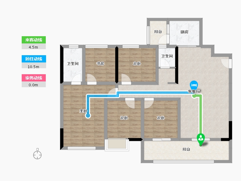 四川省-遂宁市-江山原筑-113.45-户型库-动静线