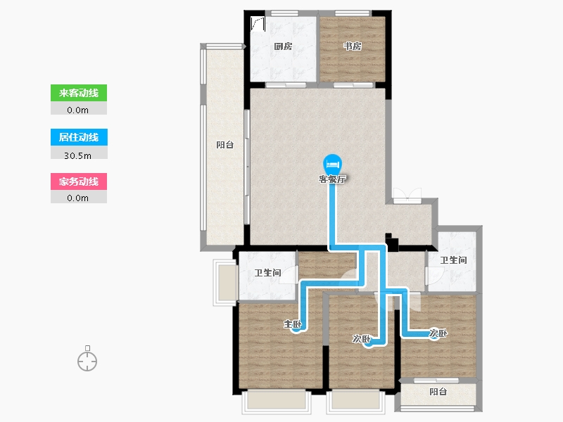 江西省-南昌市-苏宁檀悦-133.00-户型库-动静线