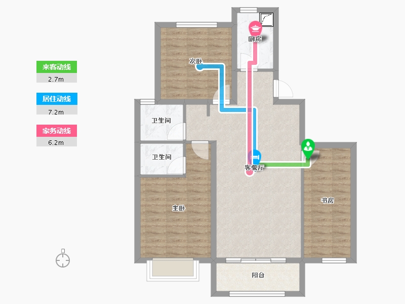 河北省-秦皇岛市-唐韵雲起墅-84.00-户型库-动静线